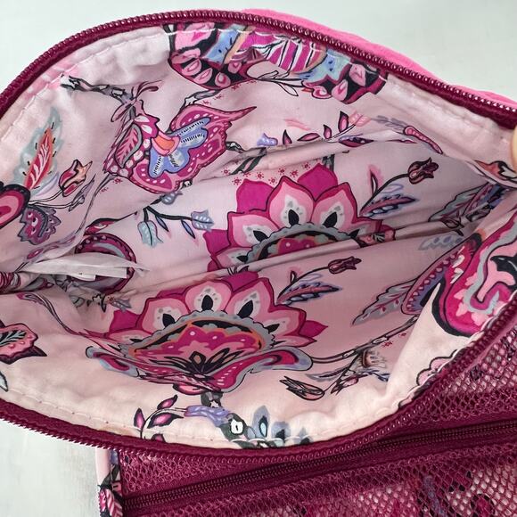 Vera Bradley Compact Organizer Zip Pouch Quilted Velvet Pink Majestic Magenta - Picture 9 of 9